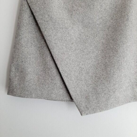 CARVEN Wool Blend Asymmetric Modern Mini Skirt Grey Sz M / Eur 40 - Picture 7 of 15